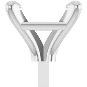 14K Witgoud 5.5 mm Princess 4-Prong Zetkop met stift
