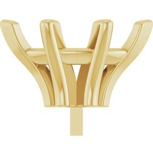 14K Geelgoud 11x5.5 mm Marquise 6-Prong V-End Zetkop met stift