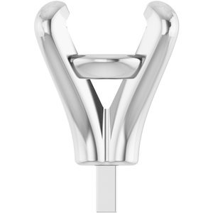 18K Witgoud 10x8 mm Ovaal 4-Prong Zetkop met stift