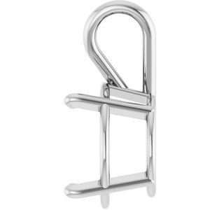 14K Witgoud 8 mm Rond 4-Prong Lichtgewicht Hanger Montuur - Afbeelding 3