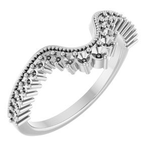 18K Witgoud Aanschuif-Ring (curved) Montuur