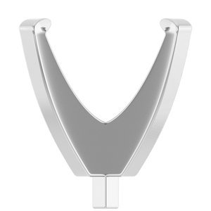 18K Witgoud 11.2 mm Rond 4-Prong Lage Zetkop met stift