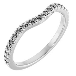 18K Witgoud Aanschuif-Ring (curved) Montuur