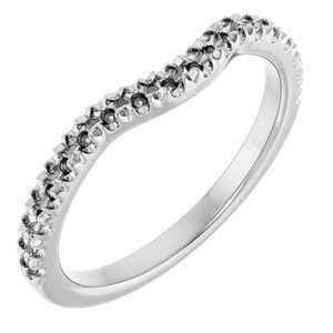 18K Witgoud Aanschuif-Ring (curved) Montuur