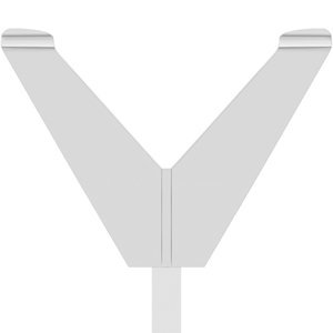 14K Witgoud 11 mm Princess V-Prong Hoge Zetkop met stift