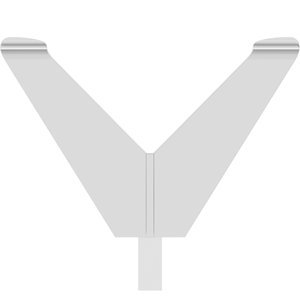 14K Witgoud 12 mm Princess V-Prong Hoge Zetkop met stift