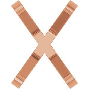 14K Roségoud 9.5x7 mm Emerald 4-Prong Hoge Zetkop met stift - Afbeelding 2