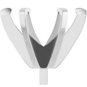 14K Witgoud 8.2 mm Rond 6-Prong Lage Zetkop met stift