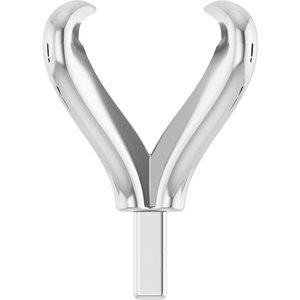 14K Witgoud 5 mm Princess 4-Prong Pre-Notched Claw Zetkop met stift