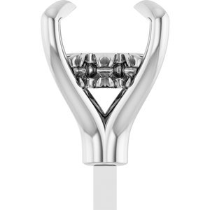 14K Witgoud 4.5 mm Princess 4-Prong Pre-Notched Claw Hidden Halo-stijl Zetkop met stift
