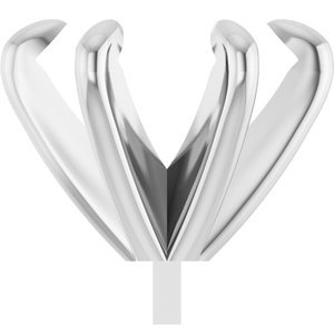 14K Witgoud 10 mm Rond 6-Prong Pre-Notched Claw Zetkop met stift