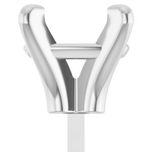 14K Witgoud 8x6 mm Elongated Cushion 4-Prong Zetkop met stift