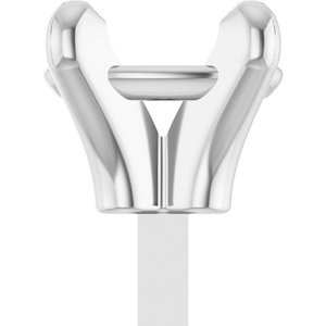 14K Witgoud 6x4 mm Ovaal 4-Prong Zetkop met stift