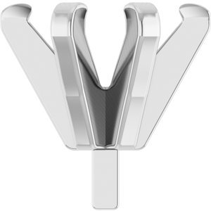 14K Witgoud 5.7x3.5 mm Ovaal 6-Prong Hoge Zetkop met stift