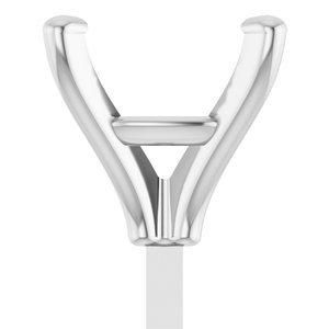 18K Witgoud 7x7 mm Cushion 4-Prong Zetkop met stift