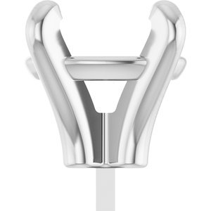 14K Witgoud 11x9 mm Ovaal 4-Prong Zetkop met stift