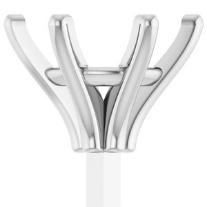 14K Witgoud 7 mm Rond 6-Prong Zetkop met stift