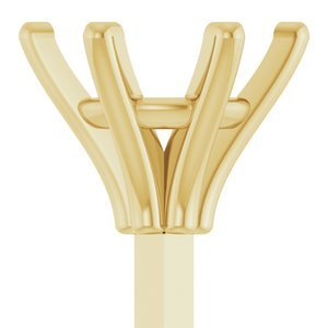 18K Geelgoud 5.8 mm Rond 6-Prong Zetkop met stift