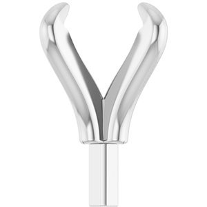 14K Witgoud 5.8 mm Rond 4-Prong Pre-Notched Claw Zetkop met stift