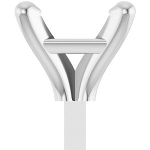 14K Witgoud 4.5 mm Princess 4-Prong Zetkop met stift