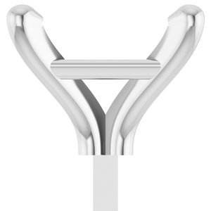 14K Witgoud 6.5 mm Princess 4-Prong Zetkop met stift