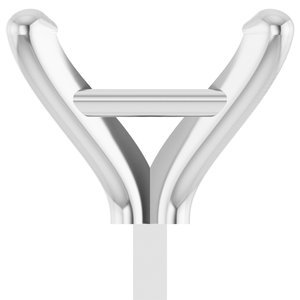 14K Witgoud 7 mm Princess 4-Prong Zetkop met stift