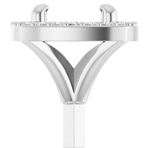14K Witgoud 5.8 mm Rond .06 CTW Natuurlijke Diamant Semi-Gezet Zetkop met stift