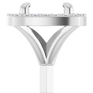 14K Witgoud 5.8 mm Rond .06 CTW Natuurlijke Diamant Semi-Gezet Zetkop met stift - Afbeelding 3