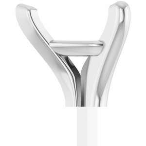 14K Witgoud 6.5x6.5 mm Hart 3-Prong Zetkop met stift