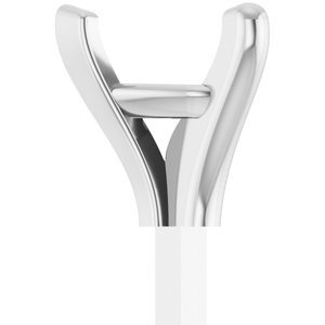 14K Witgoud 5x5 mm Hart 3-Prong Zetkop met stift