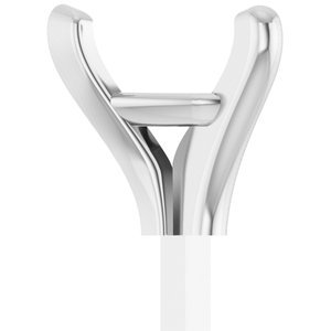 14K Witgoud 5.5x5.5 mm Hart 3-Prong Zetkop met stift