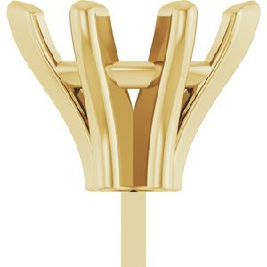 14K Geelgoud 7x3.5 mm Marquise 6-Prong V-End Zetkop met stift