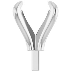 14K Witgoud 6.5 mm Rond 4-Prong Pre-Notched Claw Zetkop met stift