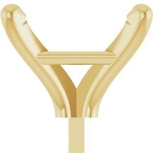 14K Geelgoud 8 mm Princess 4-Prong Zetkop met stift