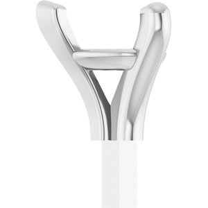 18K Witgoud 4.5x4.5 mm Hart 3-Prong Zetkop met stift