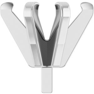 14K Witgoud 6x4 mm Ovaal 6-Prong Hoge Zetkop met stift