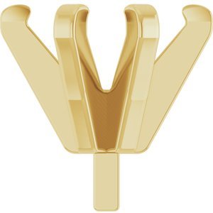 14K Geelgoud 6x4 mm Ovaal 6-Prong Hoge Zetkop met stift