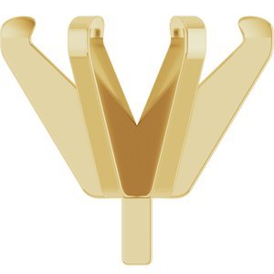 14K Geelgoud 7x5 mm Ovaal 6-Prong Hoge Zetkop met stift
