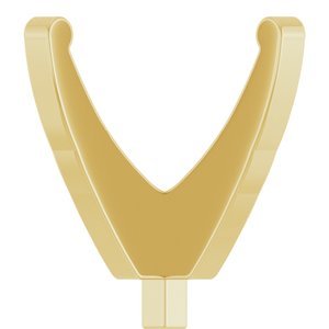 14K Geelgoud 11.6 mm Rond 4-Prong Lage Zetkop met stift