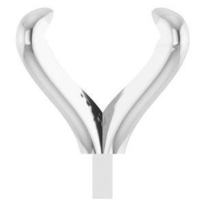 14K Witgoud 11x9 mm Ovaal 4-Prong Pre-Notched Claw Zetkop met stift