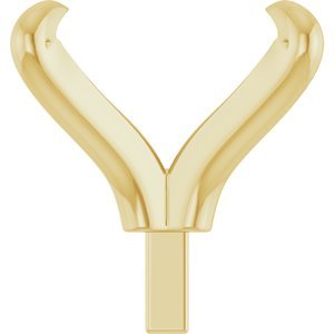 14K Geelgoud 6.5x4.5 mm Emerald 4-Prong Pre-Notched Claw Zetkop met stift