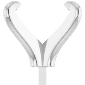 14K Witgoud 11x9 mm Elongated Cushion 4-Prong Pre-Notched Claw Zetkop met stift