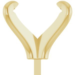 14K Geelgoud 11x9 mm Elongated Cushion 4-Prong Pre-Notched Claw Zetkop met stift