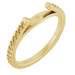 14K Geelgoud 1.5 mm Rond French-Set Cathedral Scheen met stift gat
