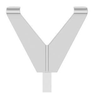 14K Witgoud 9 mm Princess V-Prong Hoge Zetkop met stift