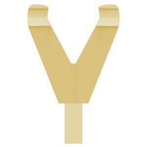 14K Geelgoud 4.5 mm Princess V-Prong Hoge Zetkop met stift