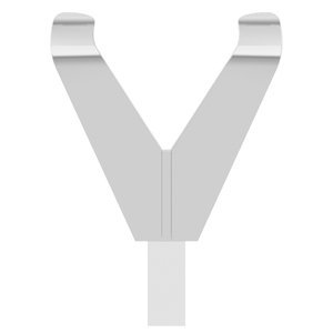 18K Witgoud 5.5 mm Princess V-Prong Hoge Zetkop met stift