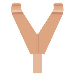 14K Roségoud 5.5 mm Princess V-Prong Hoge Zetkop met stift