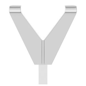 14K Witgoud 7.5 mm Princess V-Prong Hoge Zetkop met stift
