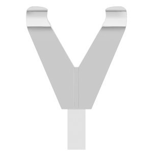 18K Witgoud 5 mm Princess V-Prong Hoge Zetkop met stift
